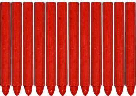 Yato YT-69932 - Technische Krijt - Rood - 12 Stuks - Professioneel Gebruik