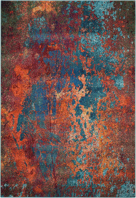 Nourison Celestial Vloerkleed - 119 x 180 cm - Veelkleurig - Rechthoekig, Loper - Polypropylene - Eetkamer, Woonkamer - Abstract - Design, Eclectisch, Modern