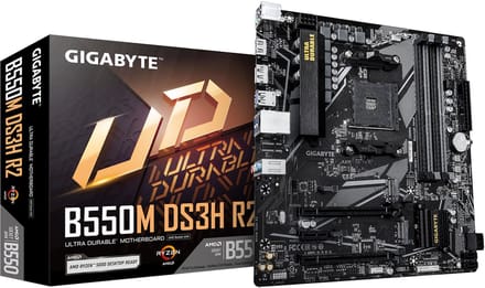 GIGABYTE B550M DS3H R2 Moederbord - AMD B550 - AMD AM4 - DDR4 RAM - Micro-ATX