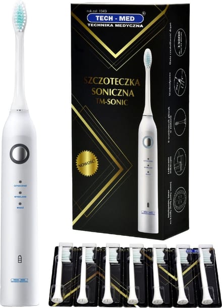 Tech-Med -  Sonische tandenborstel / IPX7 / USB-stekker - Wit