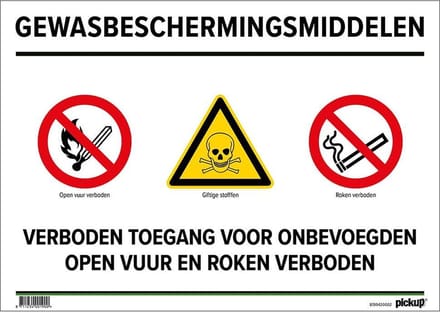 Gewasbescherming sticker - 297x420 mm A3 zelfklevend
