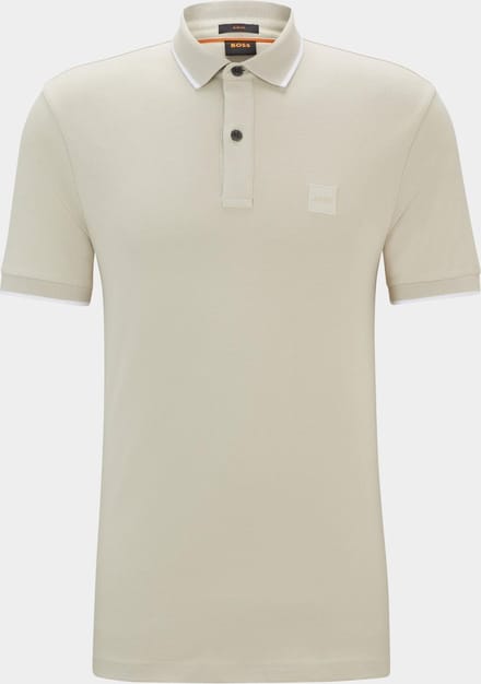 BOSS Orange Polo korte mouw Beige Passertip 10256683 01 50507699/271