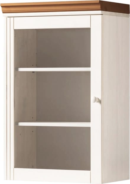 Anita-Wandkast - 1 Glasdeur - Wit/Honing