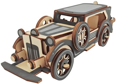 Auto Classic - 3D Puzzel met Handleiding - DIY - Miniatuur Modelbouw Hout Kinderen en Volwassenen - Houten bouwpakket - Assemblr