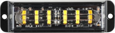 LED bumper flitser - Oranje - 6 LED - R10/R65 - 13cm