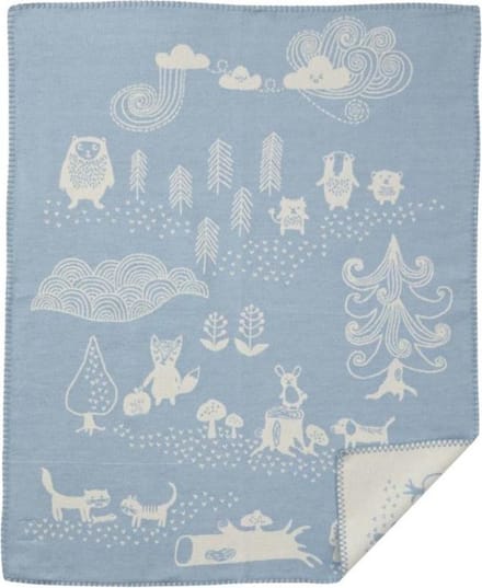Klippan - katoenen - Wiegdeken- little bear blauw - 70x90cm