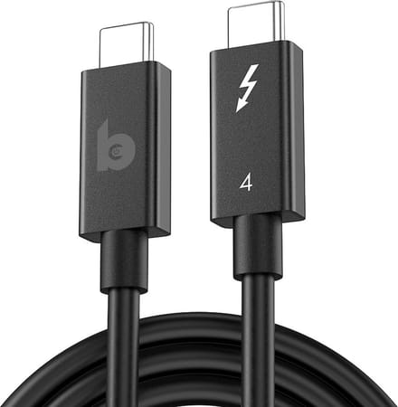 Banky Thunderbolt 4 Kabel - 240W Snelladen - 40Gbps - 8K - 1,5 meter - USB C - MacBook & Dock