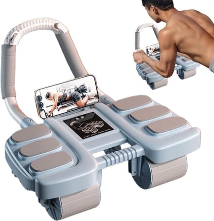 Buikspierroller - Core Trainer - Kern Kracht - Automatische Rebound - 35x36x24cm - Blauw