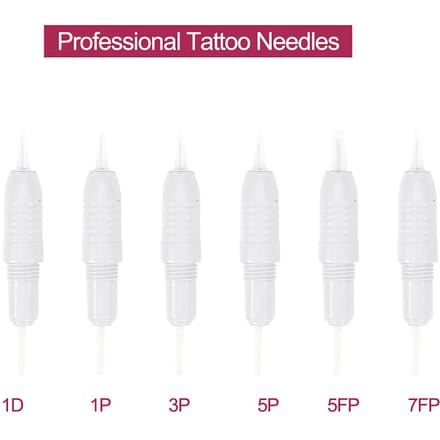 6 stuks Permanent Make-up Cartridge Naalden 1P1D3P5P5PF7PF voor Digitale Make-up Machine white