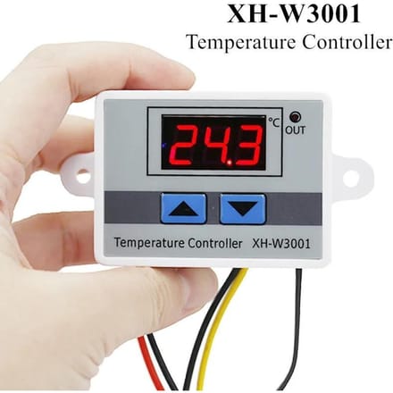 XH-W3001 Digitale LED Temperatuurregelaar Thermostaat Voor Broedmachine Verwarming Koeling Schakelaar Met NTC Sensorkabel 220V black