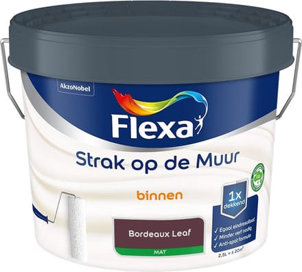 Flexa - Strak Op De Muur Binnen Mat - Bordeaux Leaf - Mengverf - 2,5 L