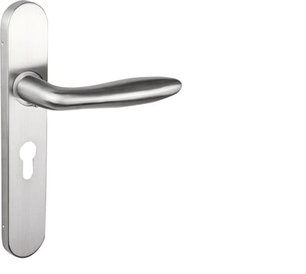 Lavuzo deurkruk Pratona RVS met afgerond schild PC55 | Per set | Deurklink met schild