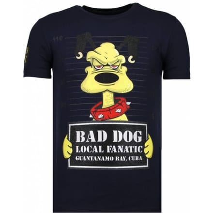 Local Fanatic Bad dog rhinestone t-shirt
