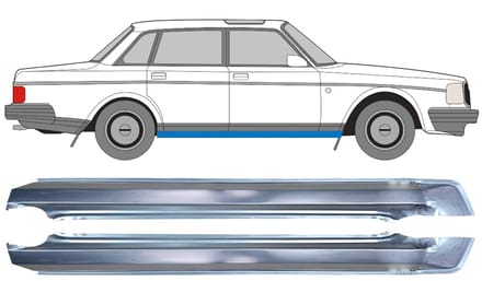Volledige dorpel voor Volvo 240 1975-1993 / Links / Rechts / Set