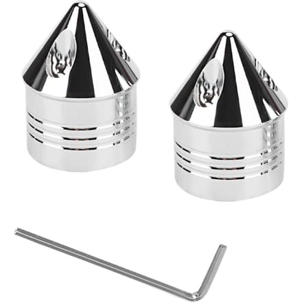Cache-axe de moto Écrou chromé à coupe fine Accessoire de remplacement noir(Électroplaquer) black