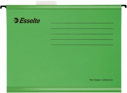 Esselte Classic Versterkte Hangmap - Folio V-bodem - 25 Stuks - Groen