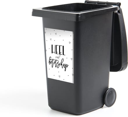 Container sticker Beterschap - Quote - Stippen - Hartjes - 40x60 cm - Kliko sticker