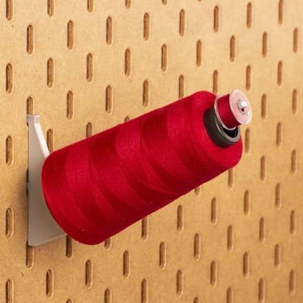 4-Pack Lockgaren houder tot 3000m - Long - Zilver - Printboard - Past op Ikea Skadis pegboards