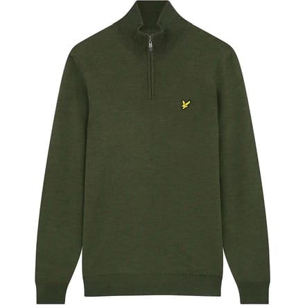Lyle and Scott Golf Quarter Zip Pullover heren casual sweater midden grijs