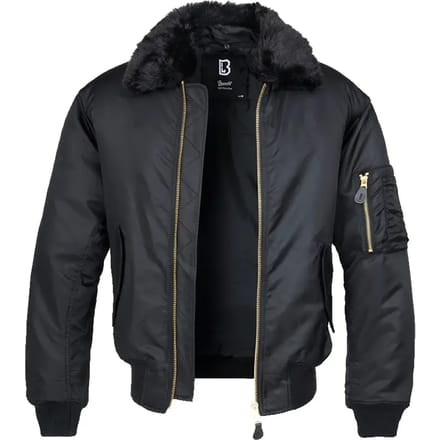 Brandit - MA2 Fur Collar Bomber jacket - M - Zwart