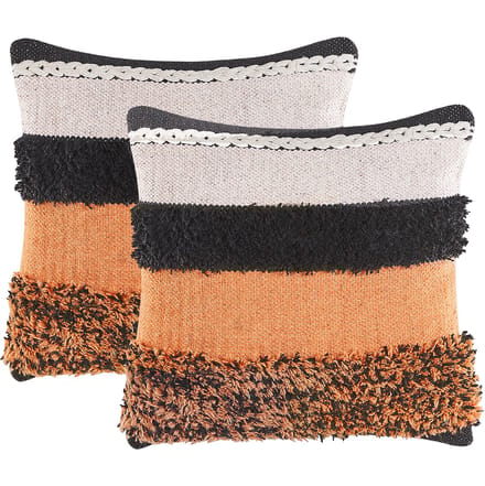 MIHALGAZI - Sierkussen set van 2 - Multicolor - 45 x 45 cm - Katoen