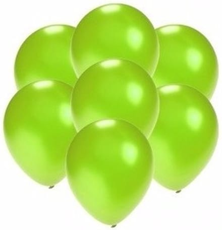 Party ballonnen in klein formaat - groen - 100x - 13 cm - feestartikelen/versiering