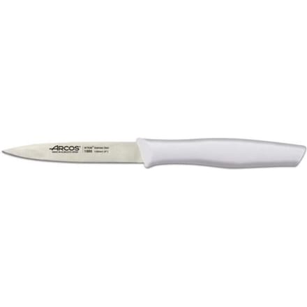 Couteau Mondador Arcos Nova 188624 acier inoxydable Nitrum et mango Polypropylène, lame blanche de 10 cm en boîte présentoir.