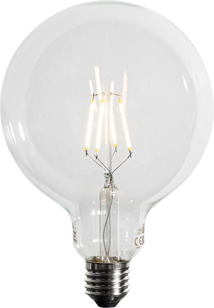 LUEDD E27 3-staps dimbaar LED spiraal filament G125 4W 450 lm 3000K
