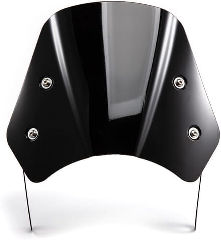 Windshield - Wind Deflector - Motorfiets - 5'' tot 7'' Koplamp (Zwart)