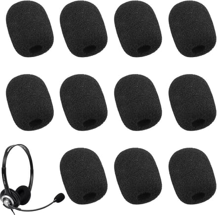 Set van 15 Mini Schuim Microfoonhoezen voor Windbescherming - Hoge Dichtheid Schuim voor Headset Microfoons