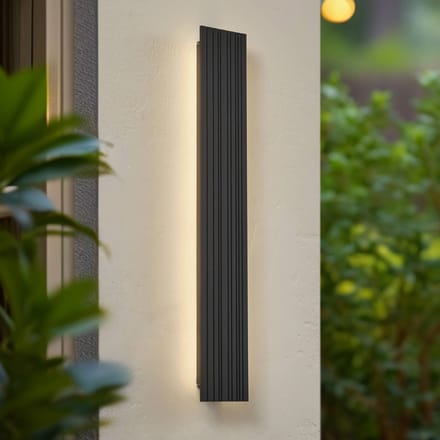 Lucande LED buiten wandlamp Melira, lengte 60 cm, antraciet