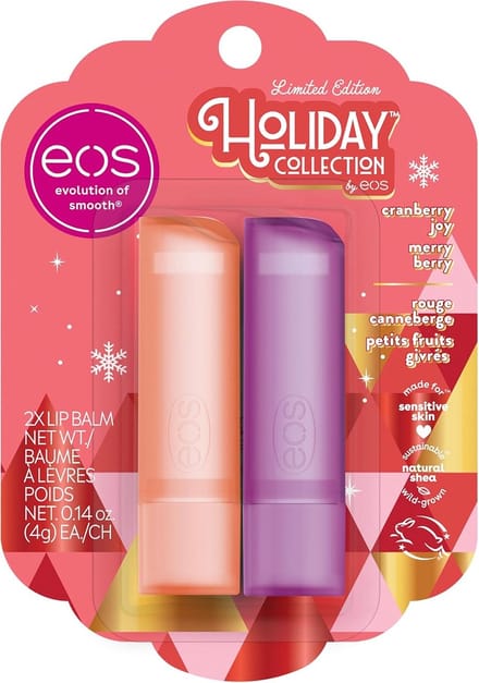 eos Limited Edition Lip Balm Sticks – Cranberry Joy & Merry Berry – Lippenbalsem