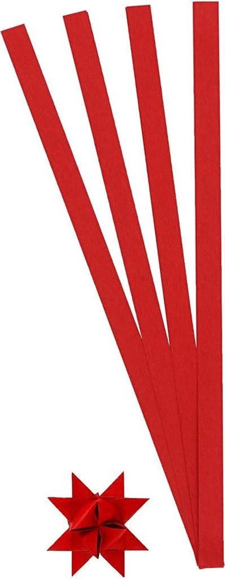 Vlechtstroken, L: 45 cm, d 4,5 cm, B: 10 mm, rood, 100 stroken/ 1 doos