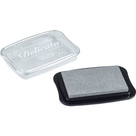 Stempelkussens "Delicata Metallic" - Zilver