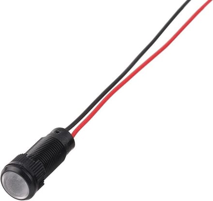 Mini LED indicatielampje - Wit - 10mm - 12/24V