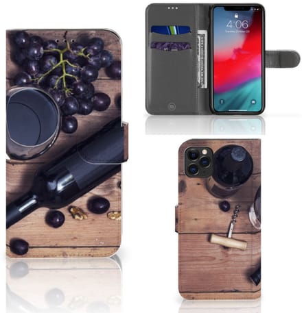 Boekhoesje voor Apple iPhone 11 Pro Max Book Cover Wijn