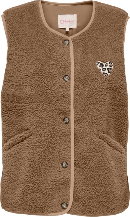 ONLY - ONLBABY TEDDY VEST PNT Dames Gilet