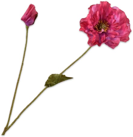 Silk-ka Kunstbloem-Zijden Bloem Klaproos Tak Rood 74 cm