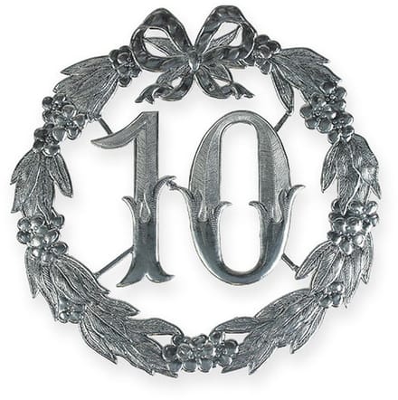 Jubileumnummer 10 in zilver