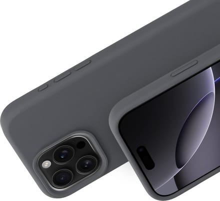 Mobiparts hoesje geschikt voor de Apple iPhone 16 Pro Max - Siliconen - Grijs