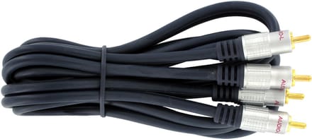 Q-Link tulp kabel 2RCA/2RCA male-male 1,5 meter zwart