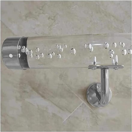 Wandleuning Acryl - Trapleuning Balustrade - Veiligheid Verhogen - Transparant Glasblaasdesign - 120 cm - Transparant