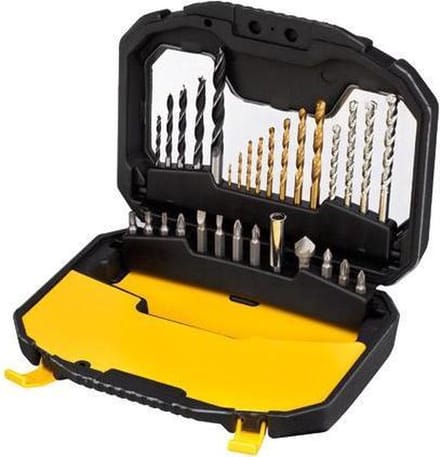 Stanley Boor- En Bitset - Family Set - Titanium Voor Hout/steen/metaal - 30-delig