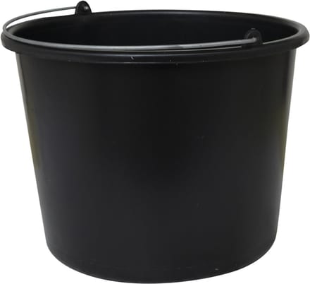 Excellent Bouw emmers - 12 liter - Maatverdeling - Zonder deksel - Zwart