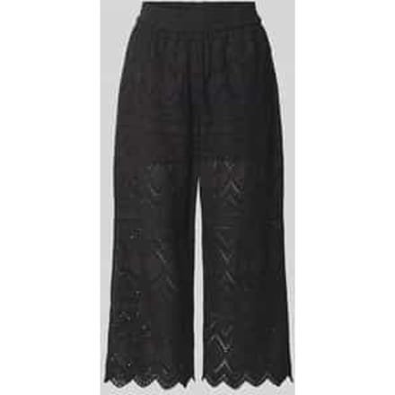 Regular fit culotte met broderie anglaise