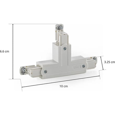 GLOBAL T-verbinder Noa, aardedraad buiten links, wit