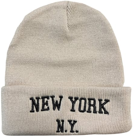 Beanie / Muts New York - Beige | Polyacryl | One Size | Fashion Favorite