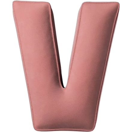 Kussen letter v Yellow Tipi Posh Velvet