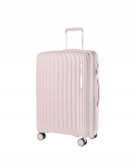 Puccini Marbella Middelgrote Koffer - Lichtgewicht, Roze, Tsa Slot
