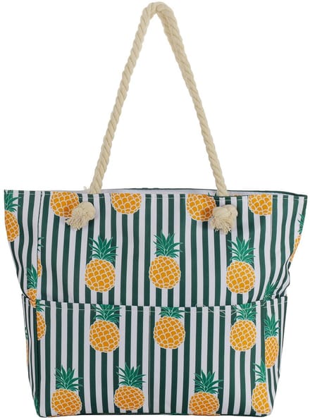 Strandtas - ananassen - 51x39x13 cm